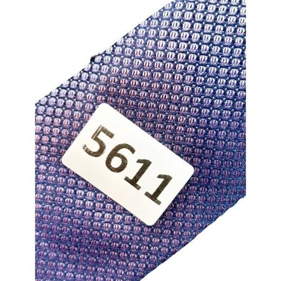 Calvin Klein Men's Silk Tie Purple Patterned Made In China - Picture 8 of 8